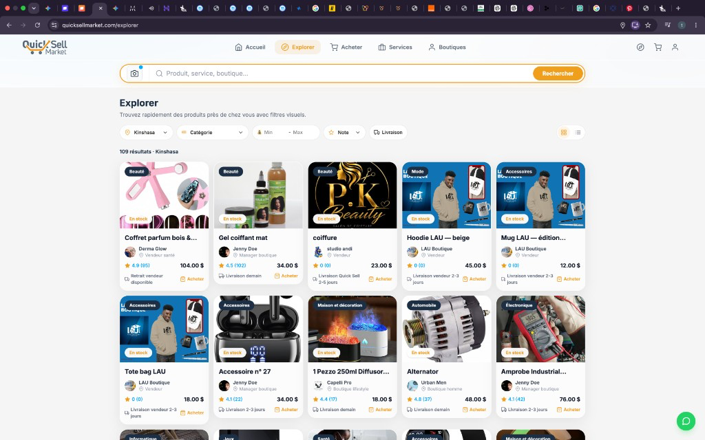Interface Quicksellmarket